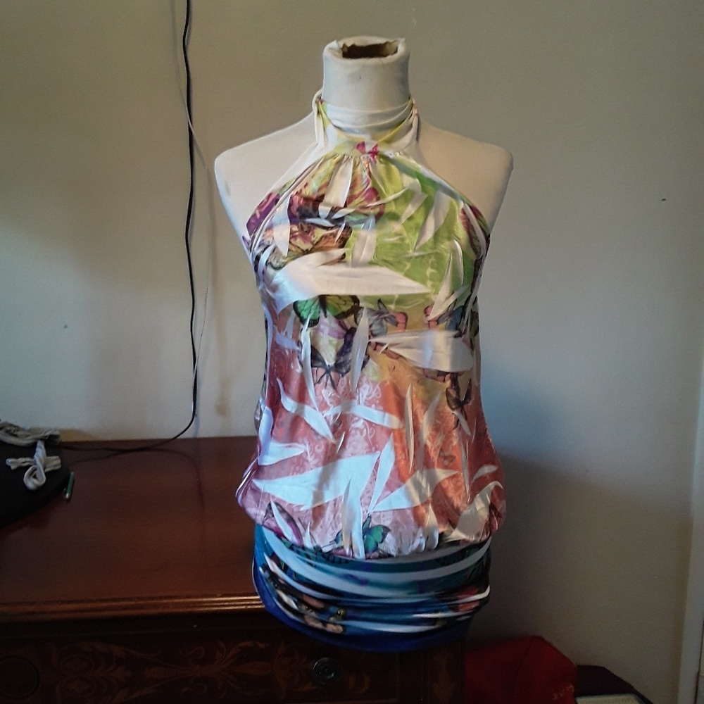 Halter butterfly dress by Papaya